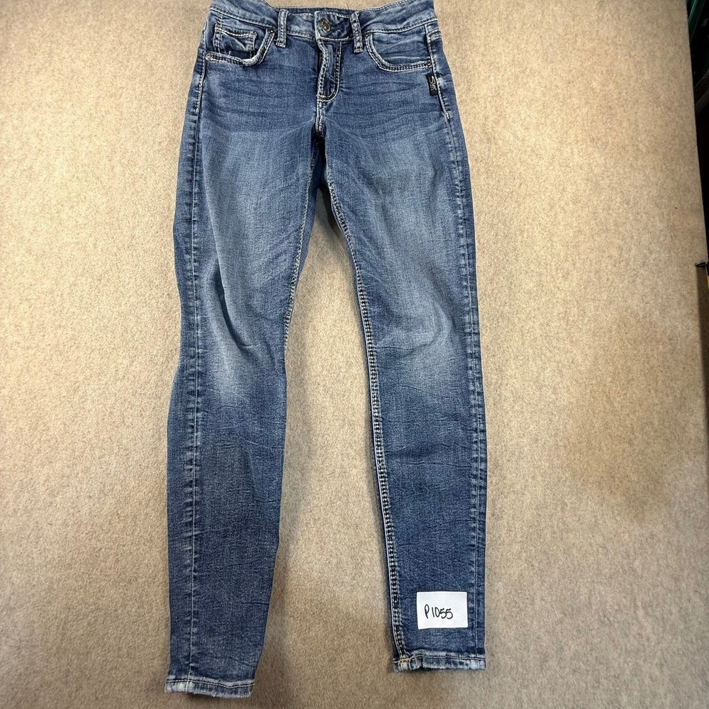 Silver Jeans Co Avery Skinny Medium Wash High Rise Denim W26 L29 L94118SSX349